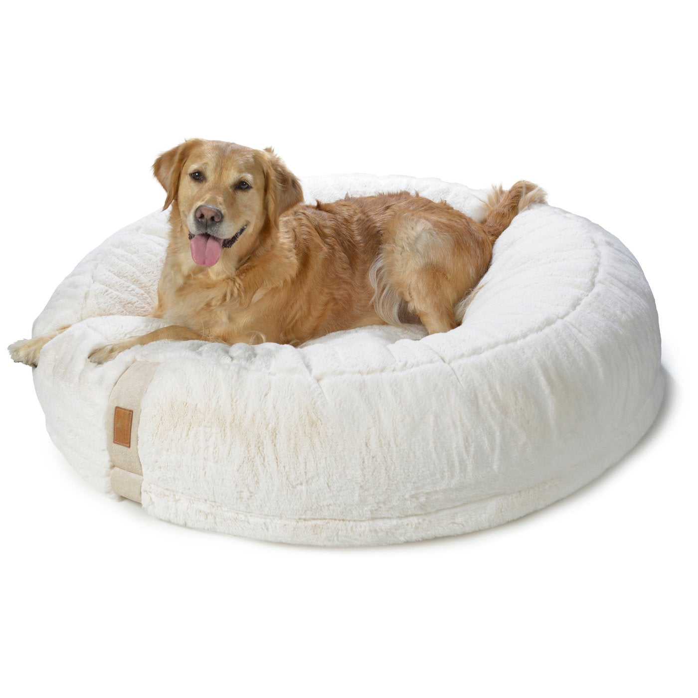 Premium Hundekissen Groesse XL mit 110cm Durchmesser für grosse Hunderasse wie Golden Retriever